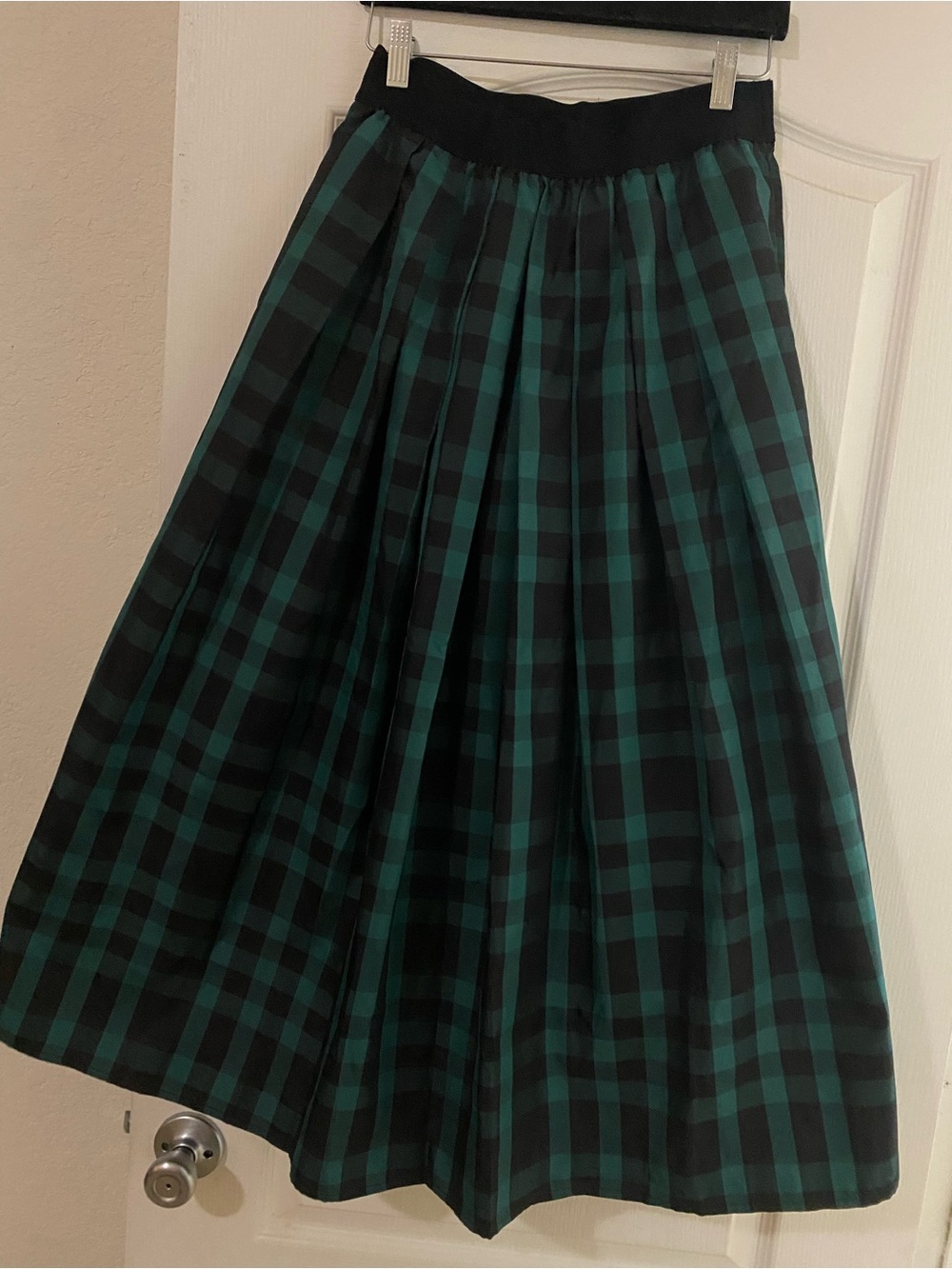 Joan Rivers Green Plaid Pleated Soft Girl Maxi Skirt High Waisted  
Flowy XXSP - Picture 2 of 11
